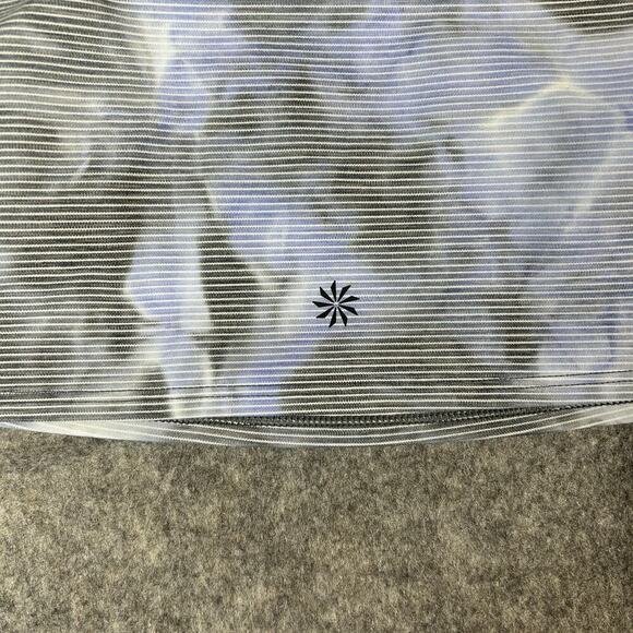 Athleta Conscious Crop A-C Cup Bra Womens Small Striped Purple Blue Gray - Picture 5 of 7